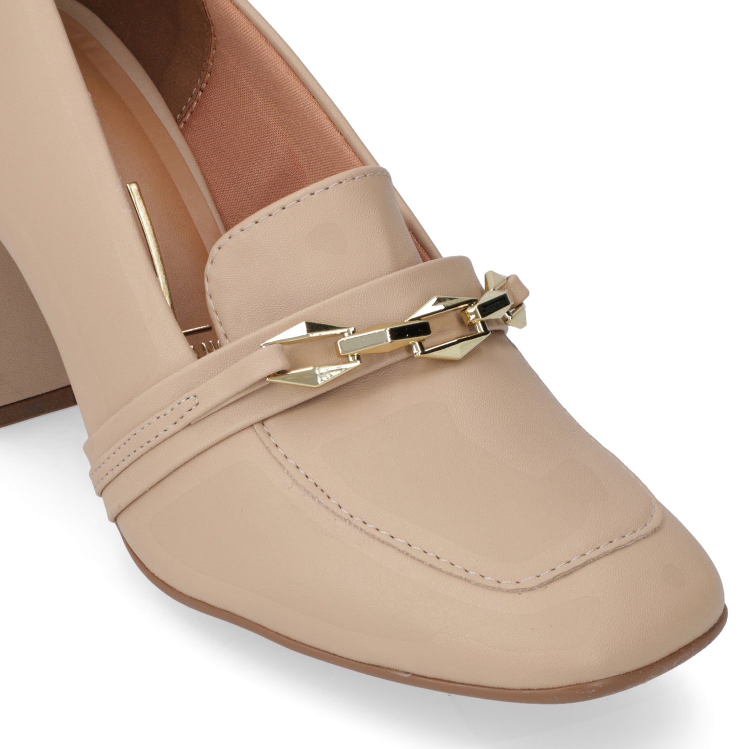 Zapato Taco Ancho Vizzano Beige