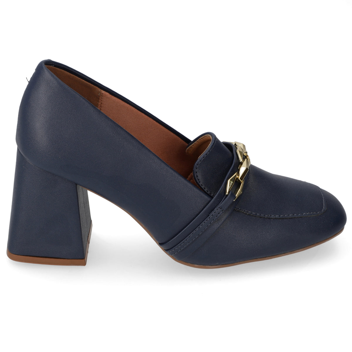 Zapato Taco Ancho Vizzano Azul