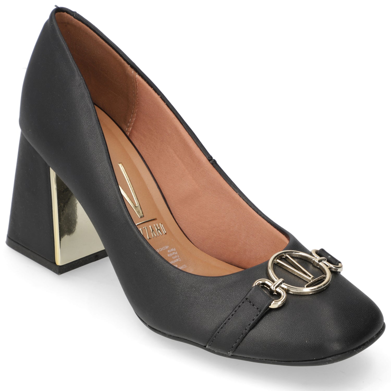 Zapato Taco Ancho Vizzano Negro