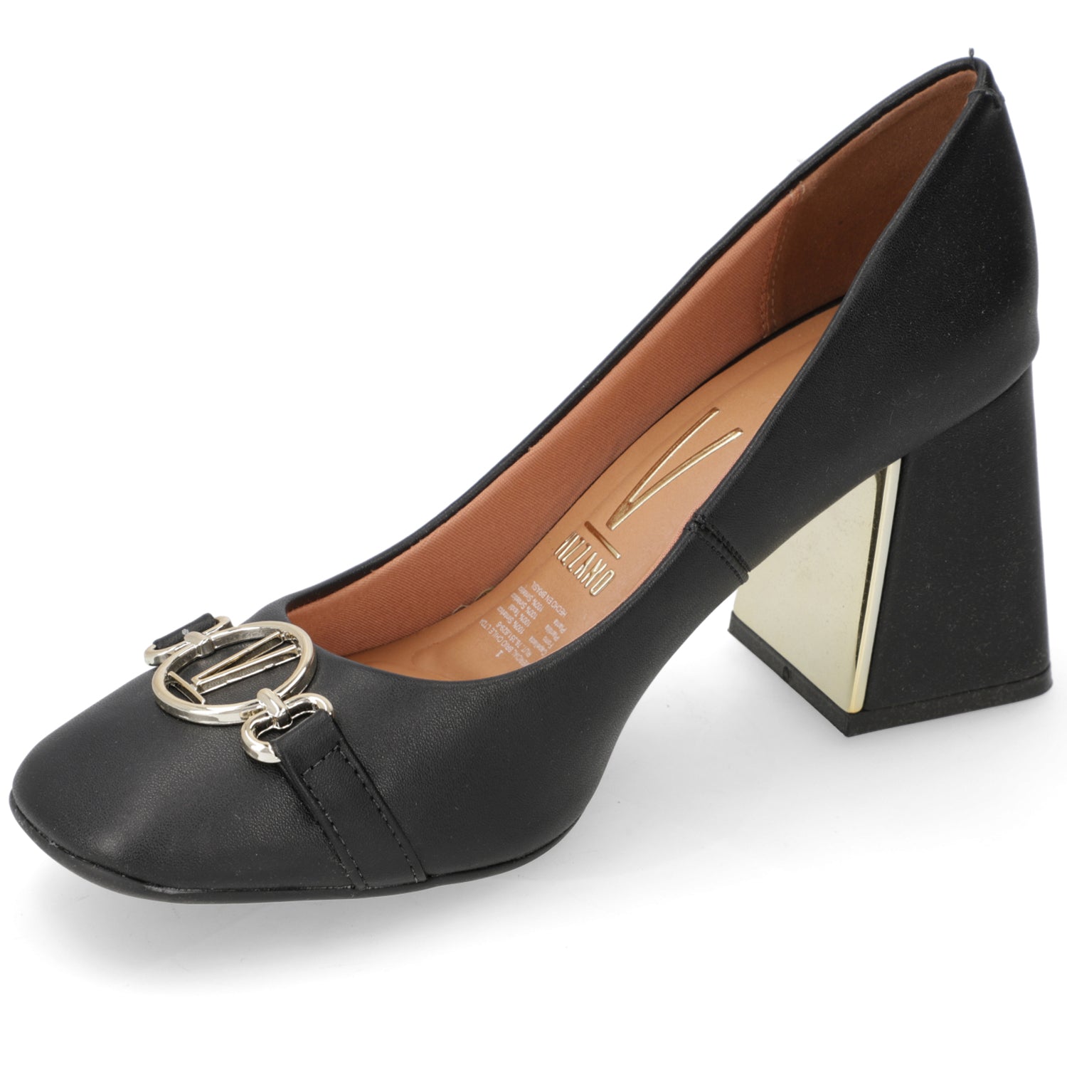 Zapato Taco Ancho Vizzano Negro