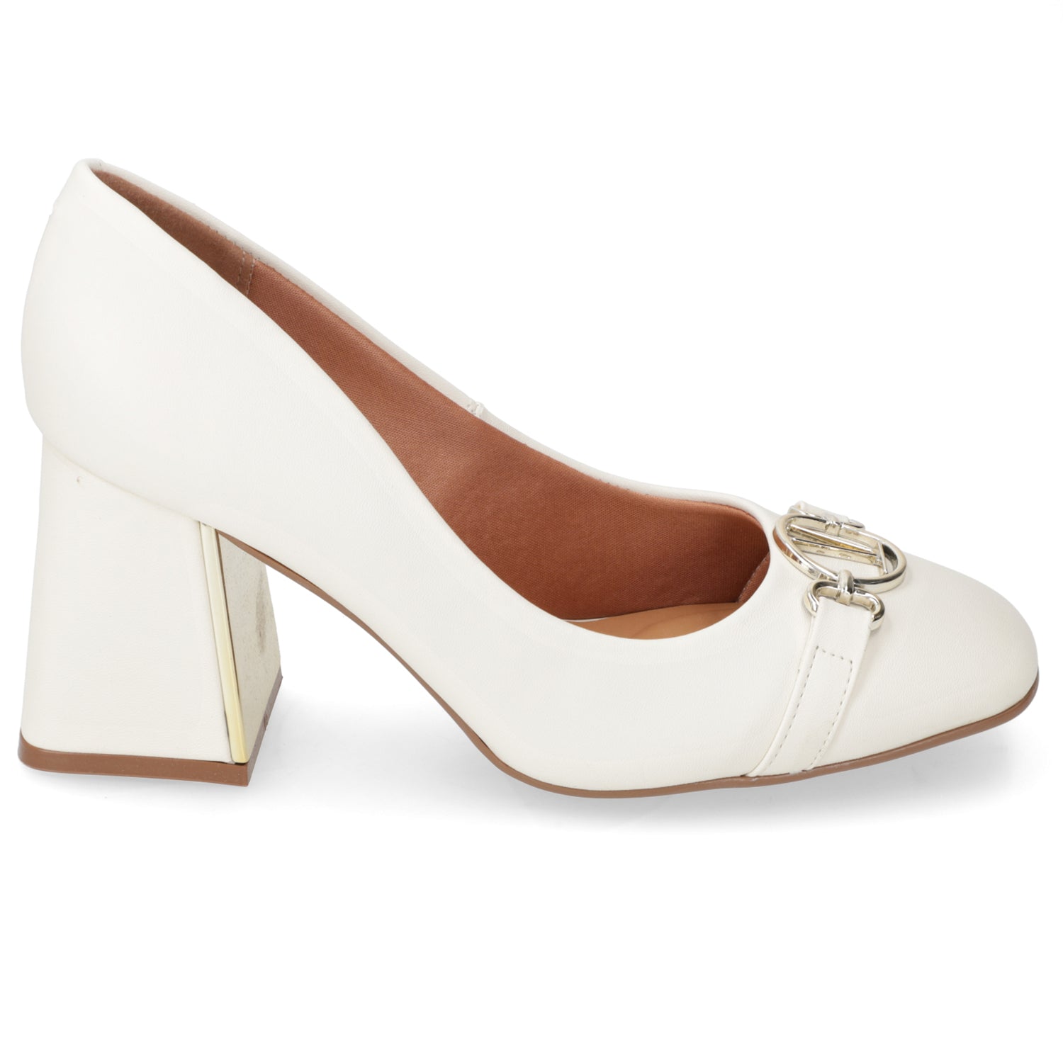 Zapato Taco Ancho Vizzano EcoCuero Blanco Off