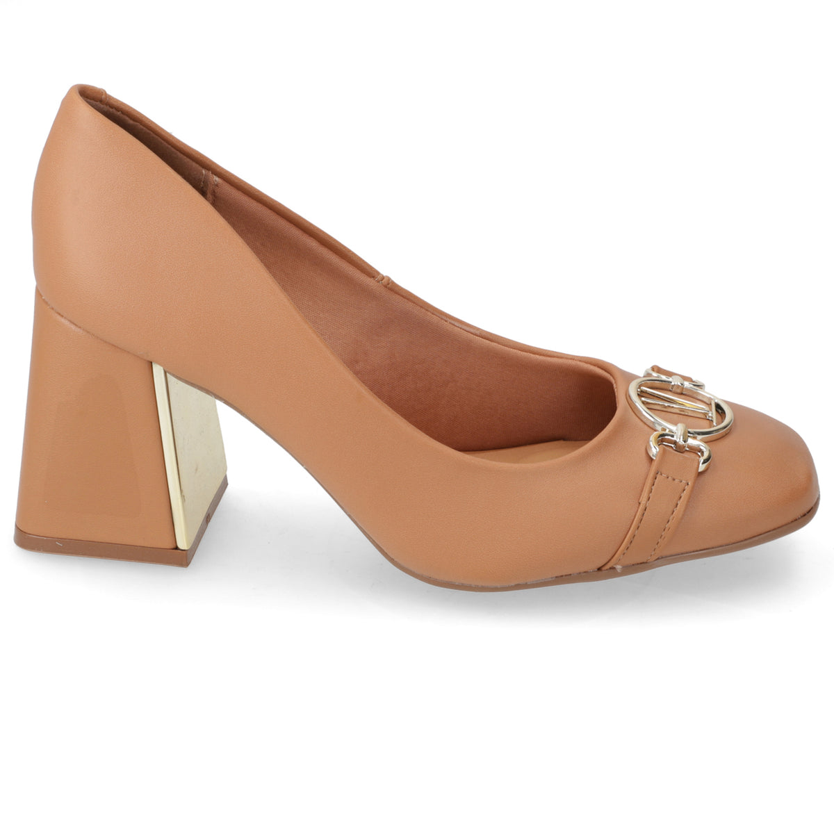 Zapato Taco Ancho Vizzano Camel