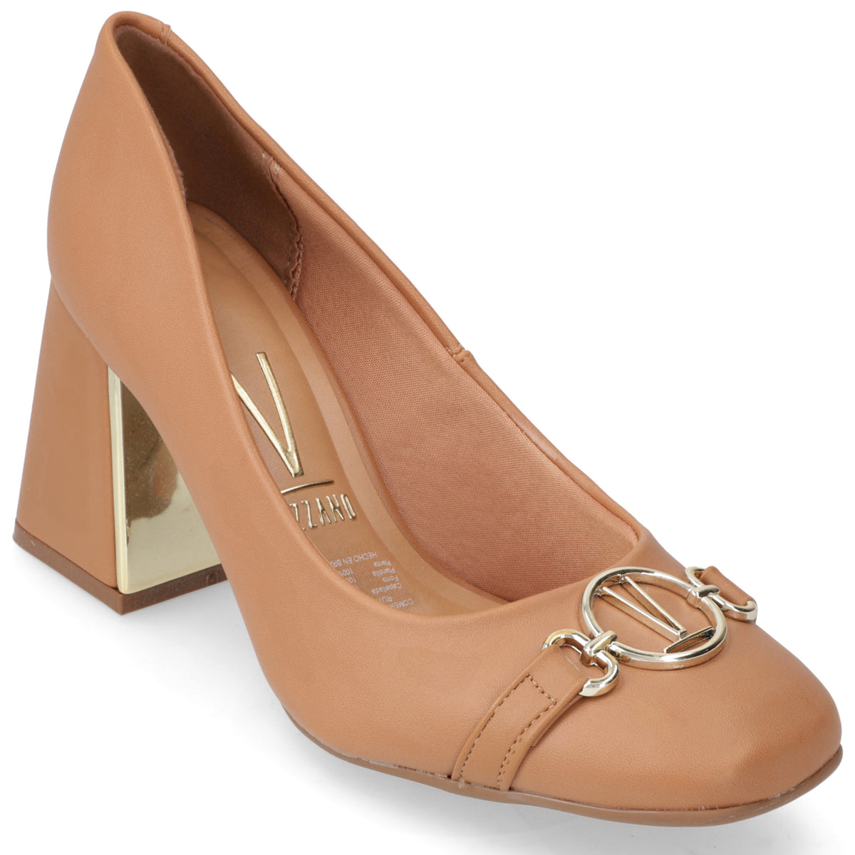 Zapato Taco Ancho Vizzano Camel