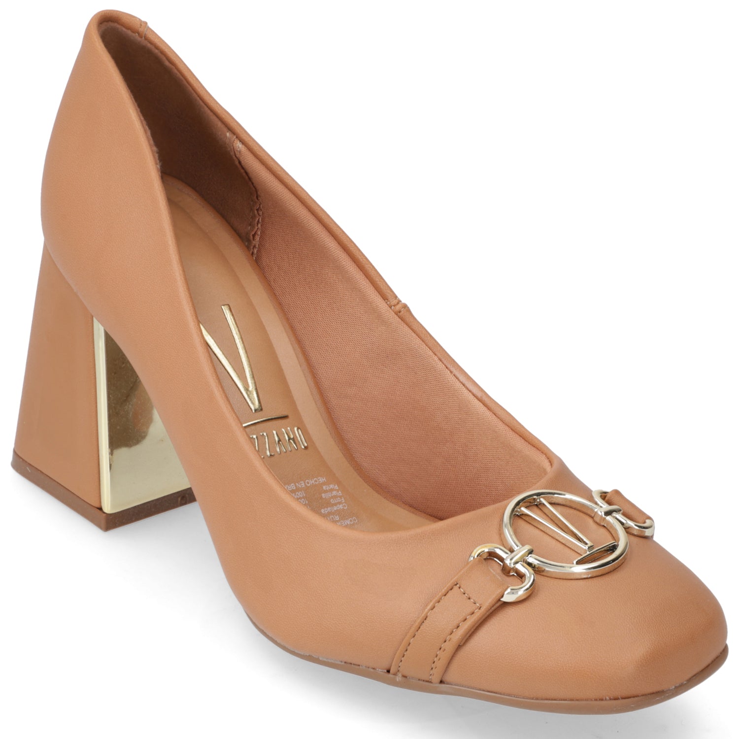 Zapato Taco Ancho Vizzano Camel