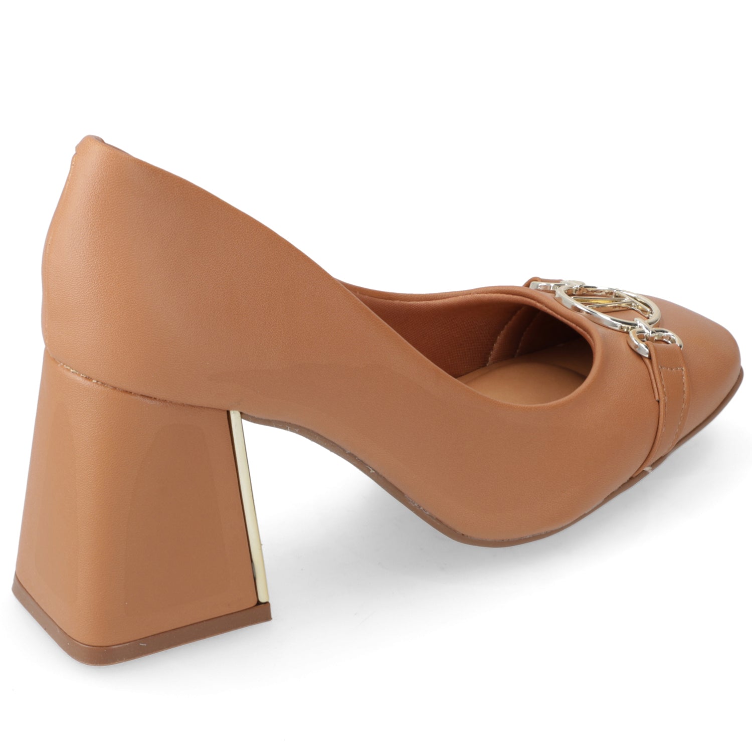 Zapato Taco Ancho Vizzano Camel