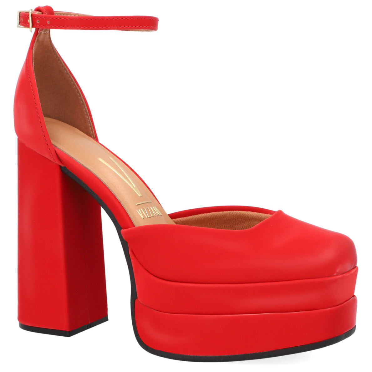 Maxi Plataforma Vizzano Efecto Aterciopelado Rojo 1395-101-20076-46175