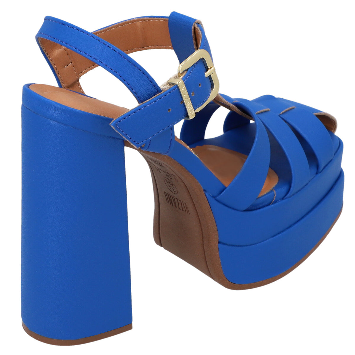 Sandalia Maxi Plataforma EcoCuero Azul 1395-102-7286-87824