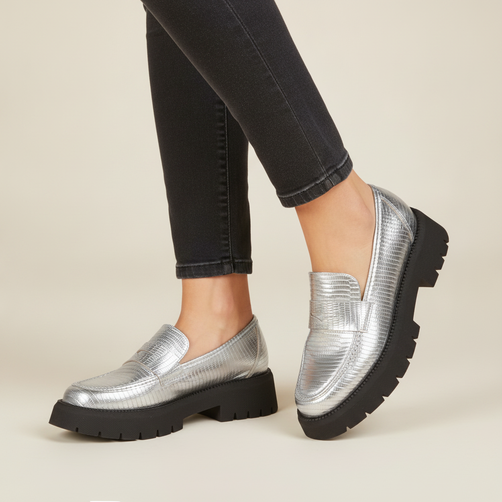 Mocasin Plateado Vizzano