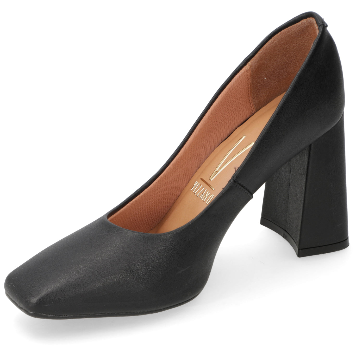 Zapato Taco Ancho Vizzano Negro