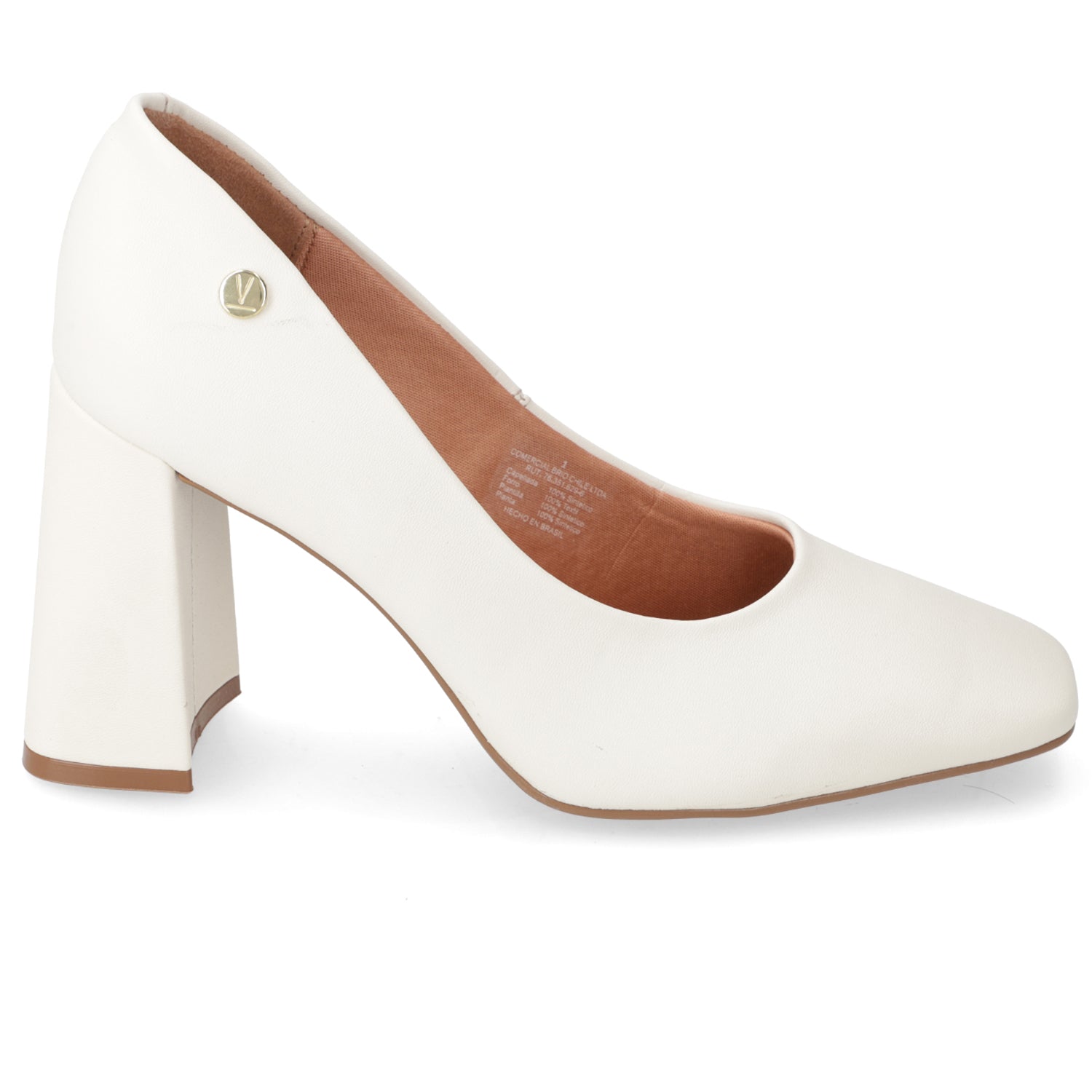 Zapato Taco Ancho Vizzano EcoCuero Blanco Off