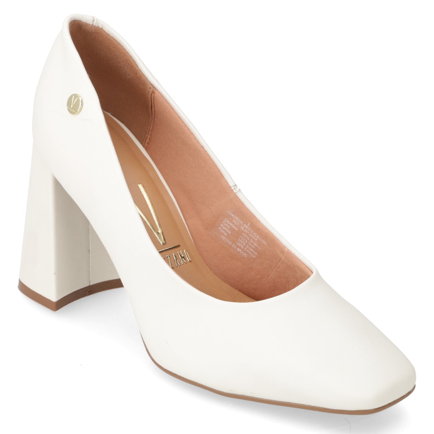 Zapato Taco Ancho Vizzano EcoCuero Blanco Off