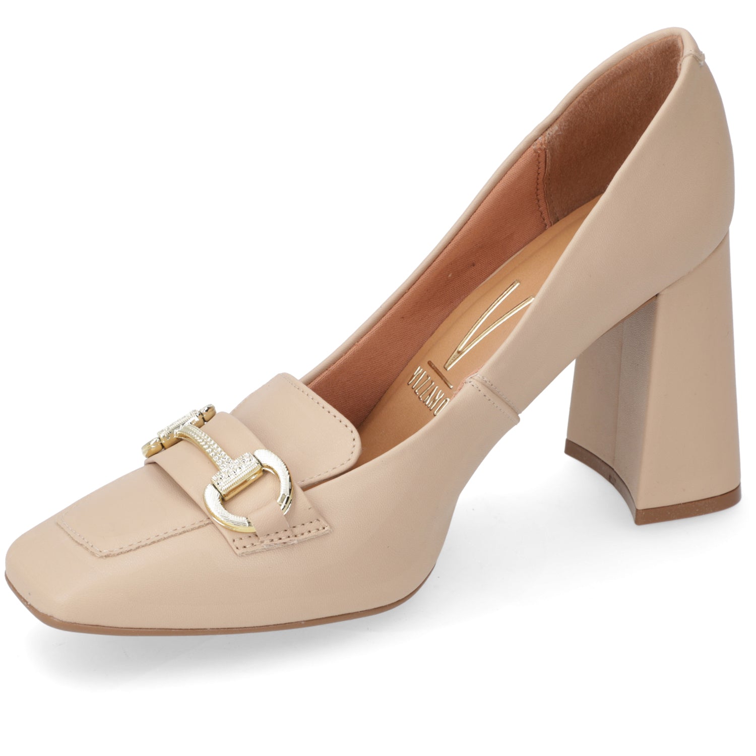 Zapato Taco Ancho Vizzano Beige