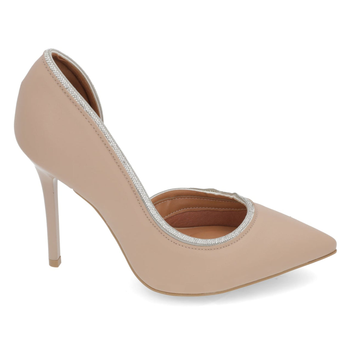 Stiletto Taco Aguja Eco Cuero Beige 1421-110-27850-97248