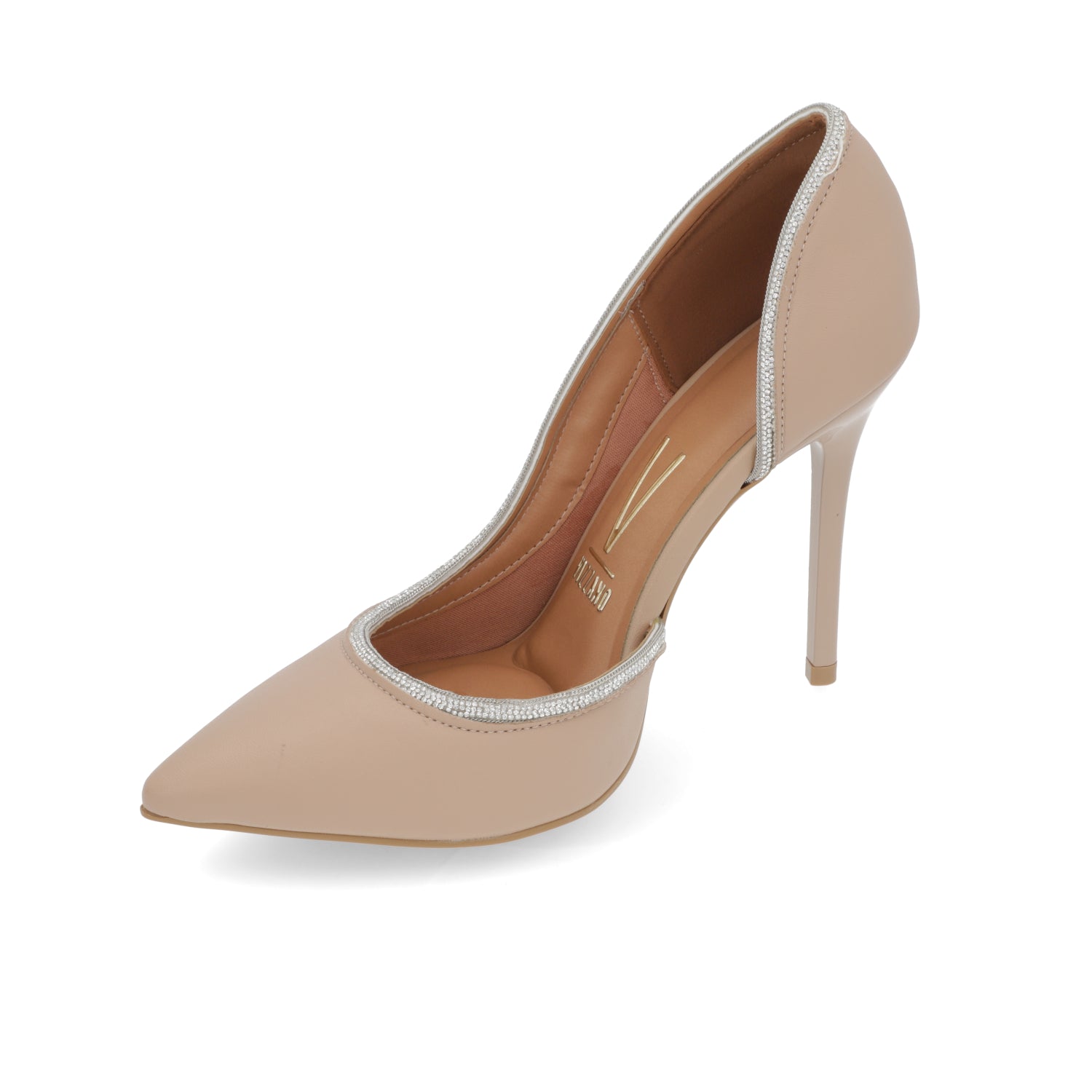 Stiletto Taco Aguja Eco Cuero Beige 1421-110-27850-97248