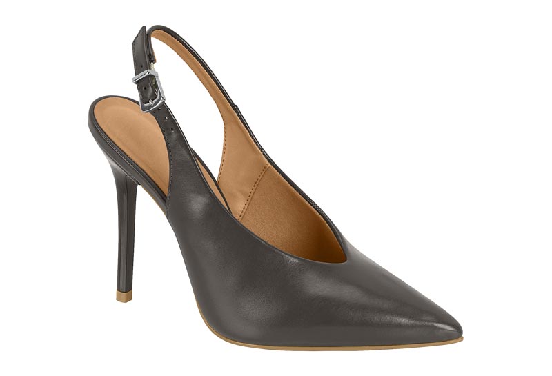 Stiletto Mujer Taco Alto Slingback Gris Vizzano