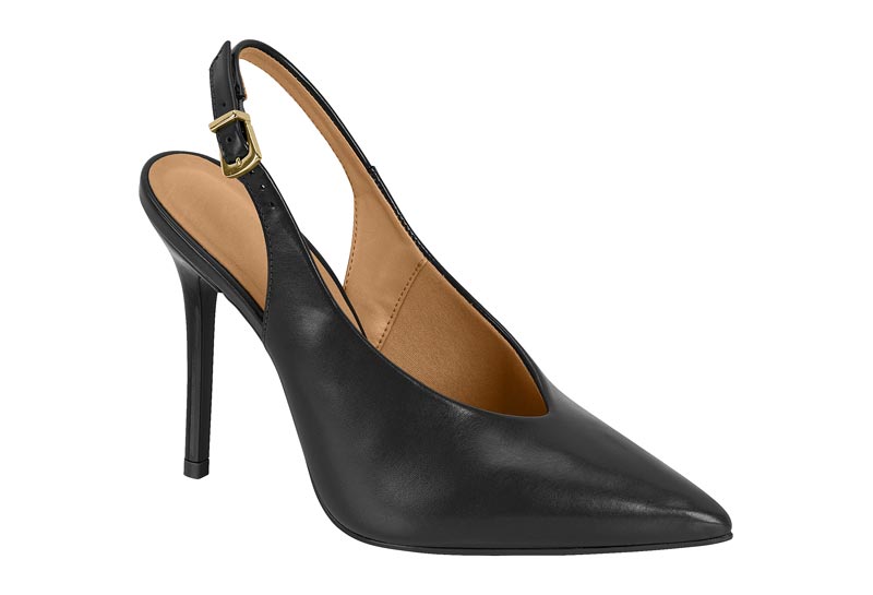Stiletto Mujer Taco Alto Slingback Negro Vizzano