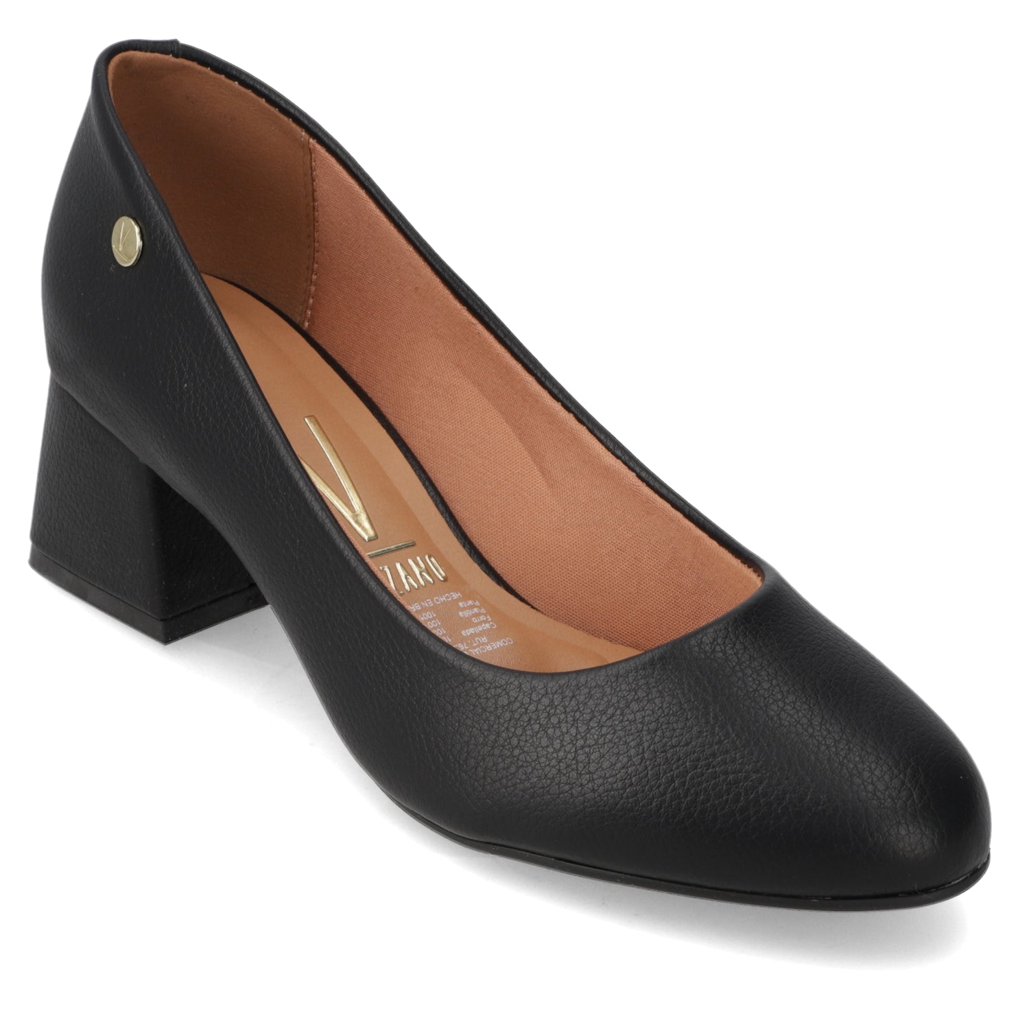 Zapato Taco Ancho Negro