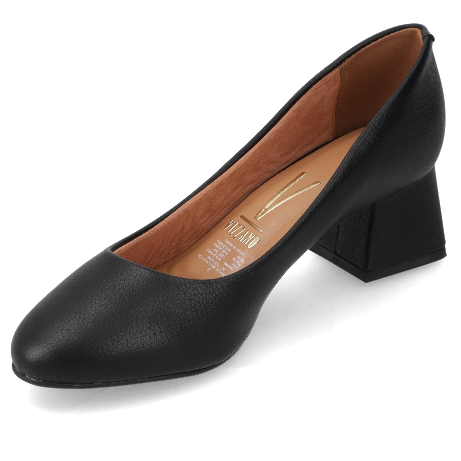 Zapato Taco Ancho Negro