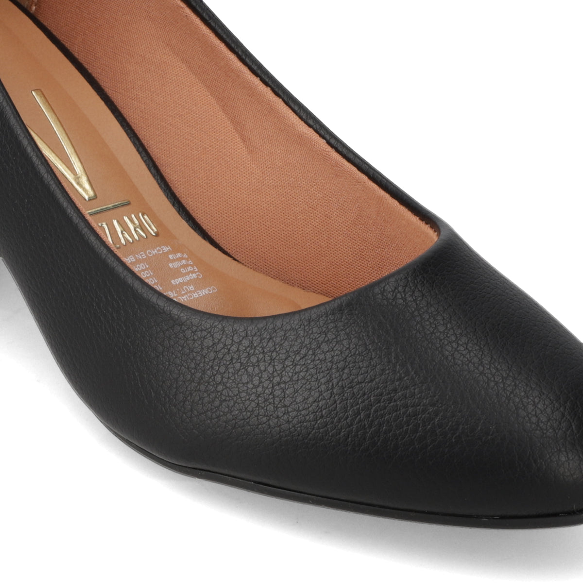 Zapato Taco Ancho Negro