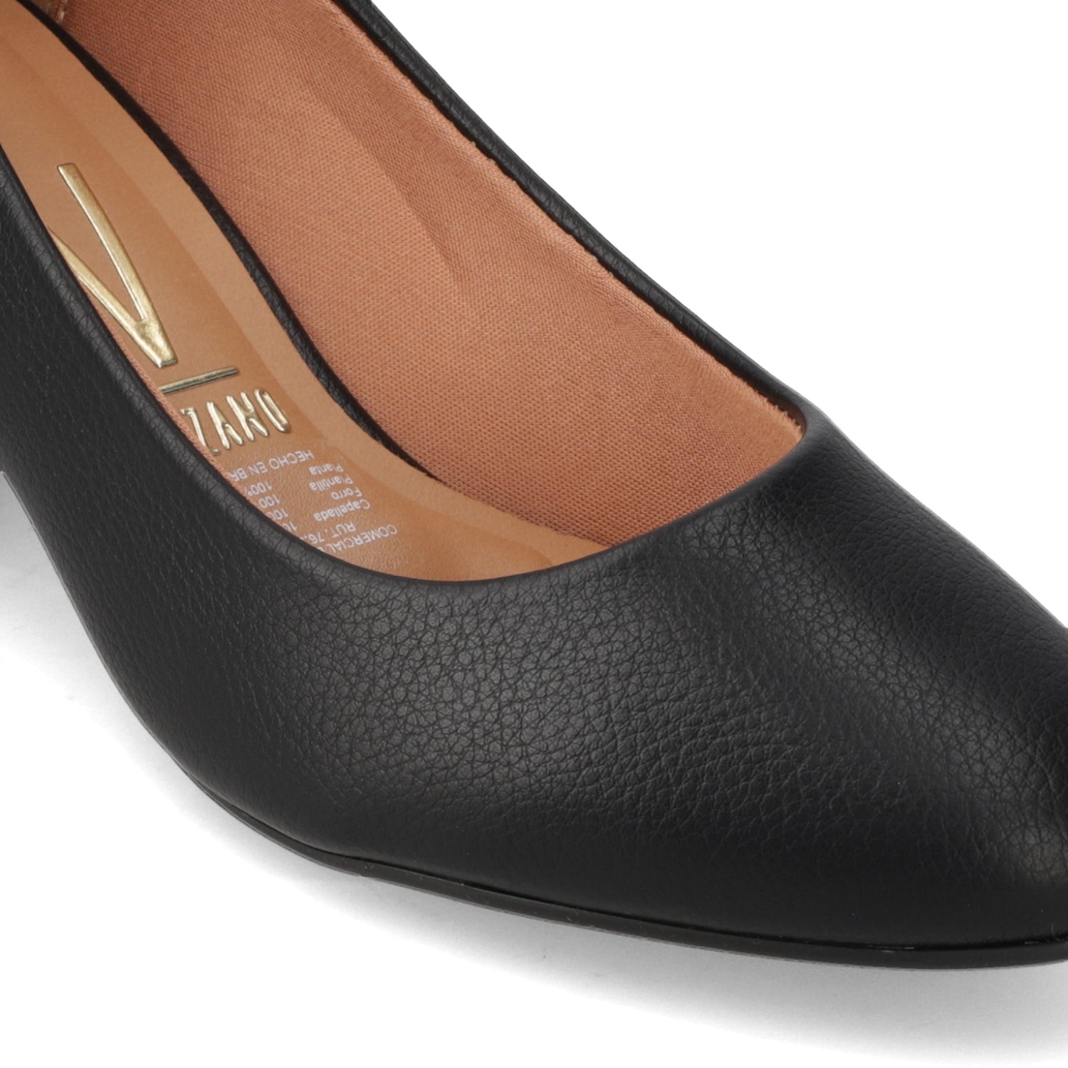 Zapato Taco Ancho Negro