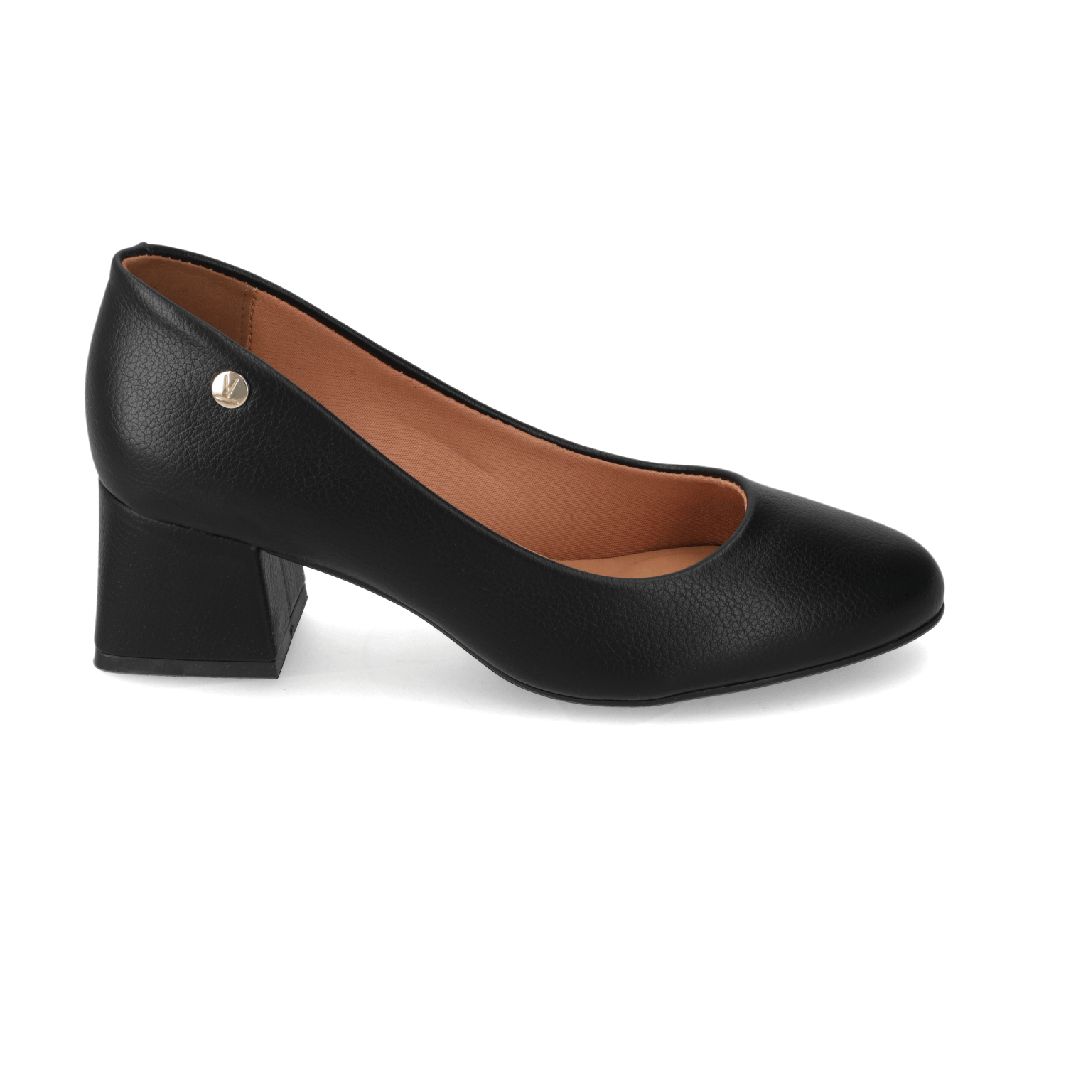 Zapato Taco Ancho Negro