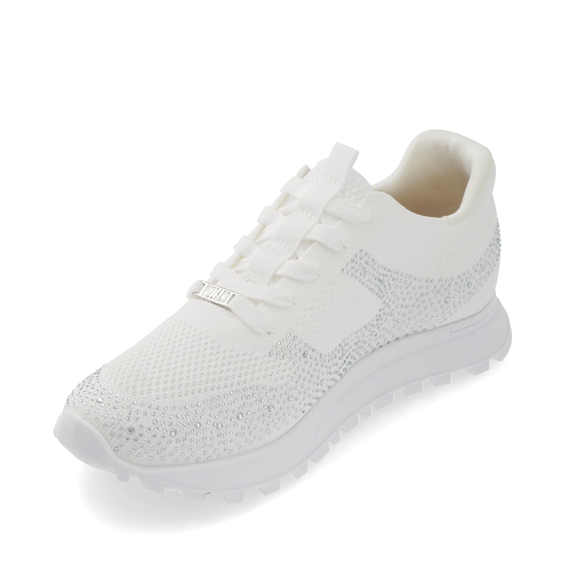 Zapatilla Casual Brillos Eco Cuero Blanco 1429-204-28075-86581