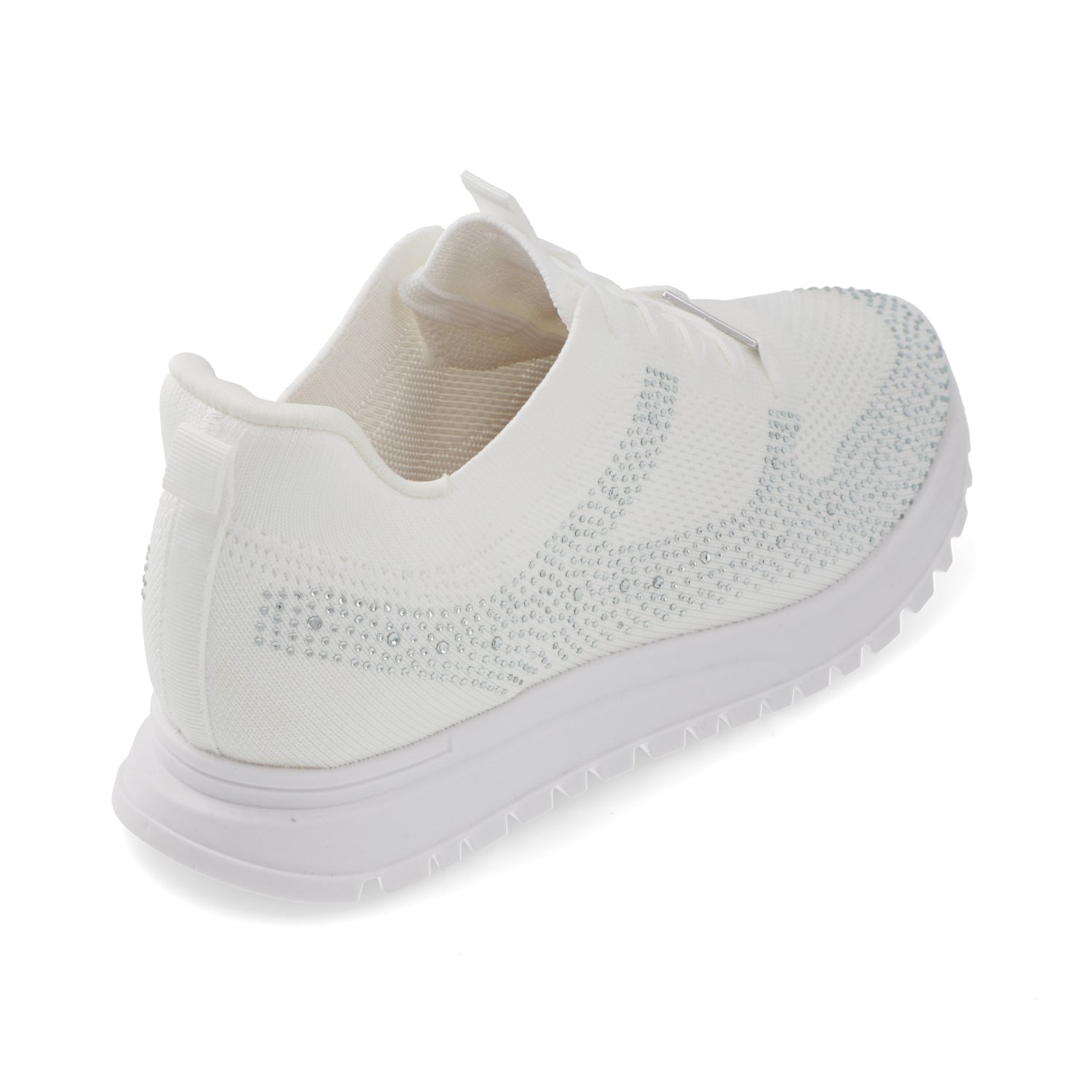 Zapatilla Casual Brillos Eco Cuero Blanco 1429-204-28075-86581