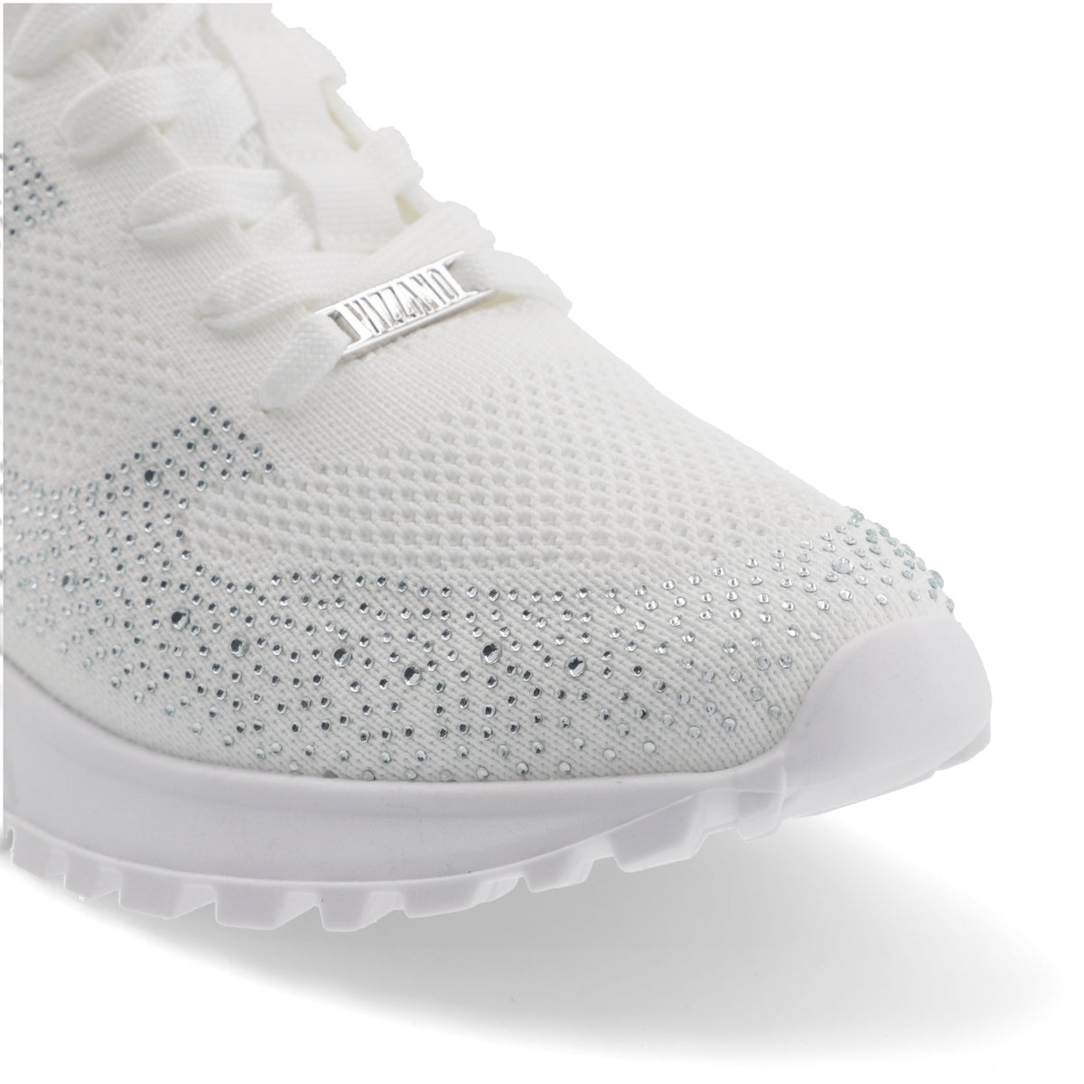 Zapatilla Casual Brillos Eco Cuero Blanco 1429-204-28075-86581