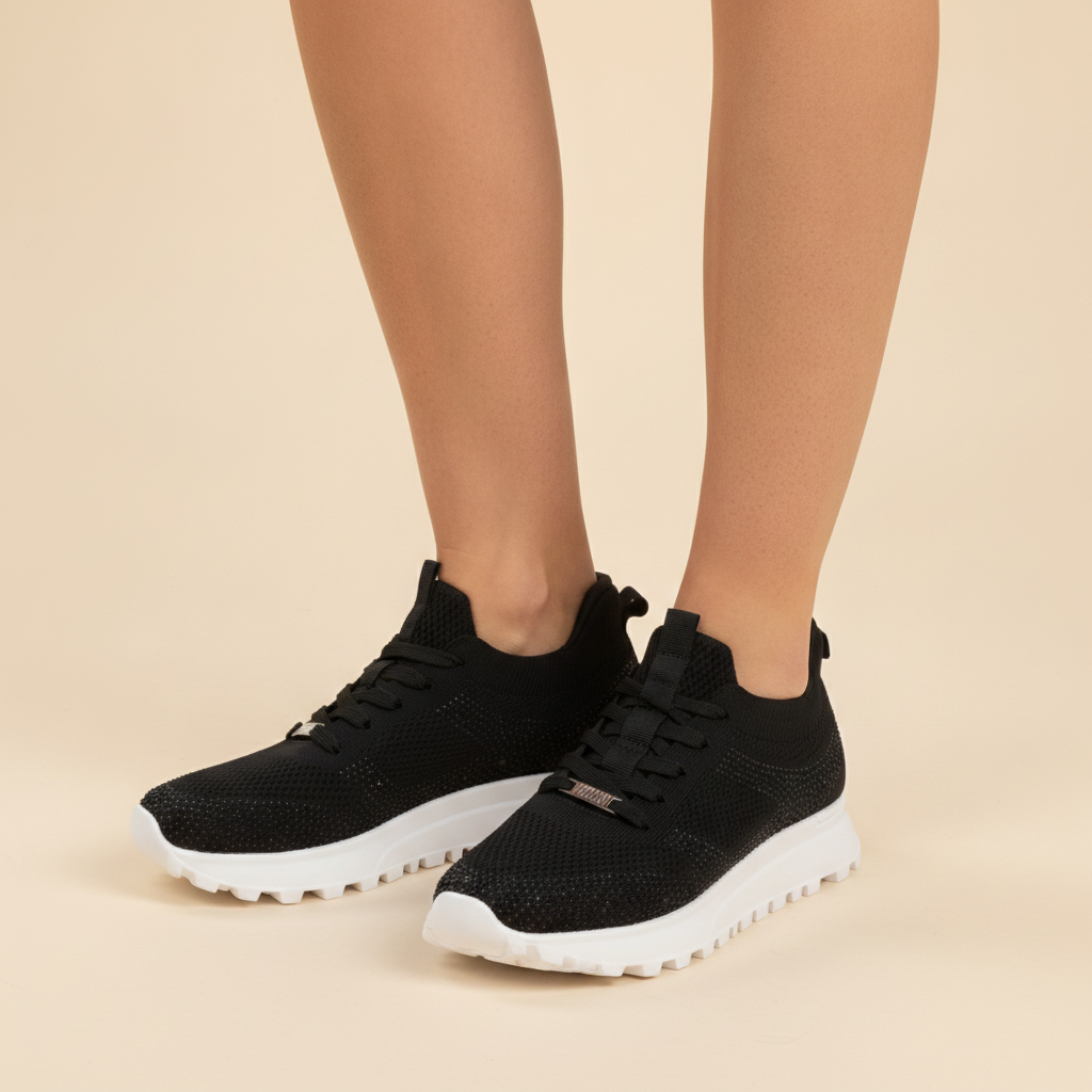 Zapatilla Negra Cristales Vizzano