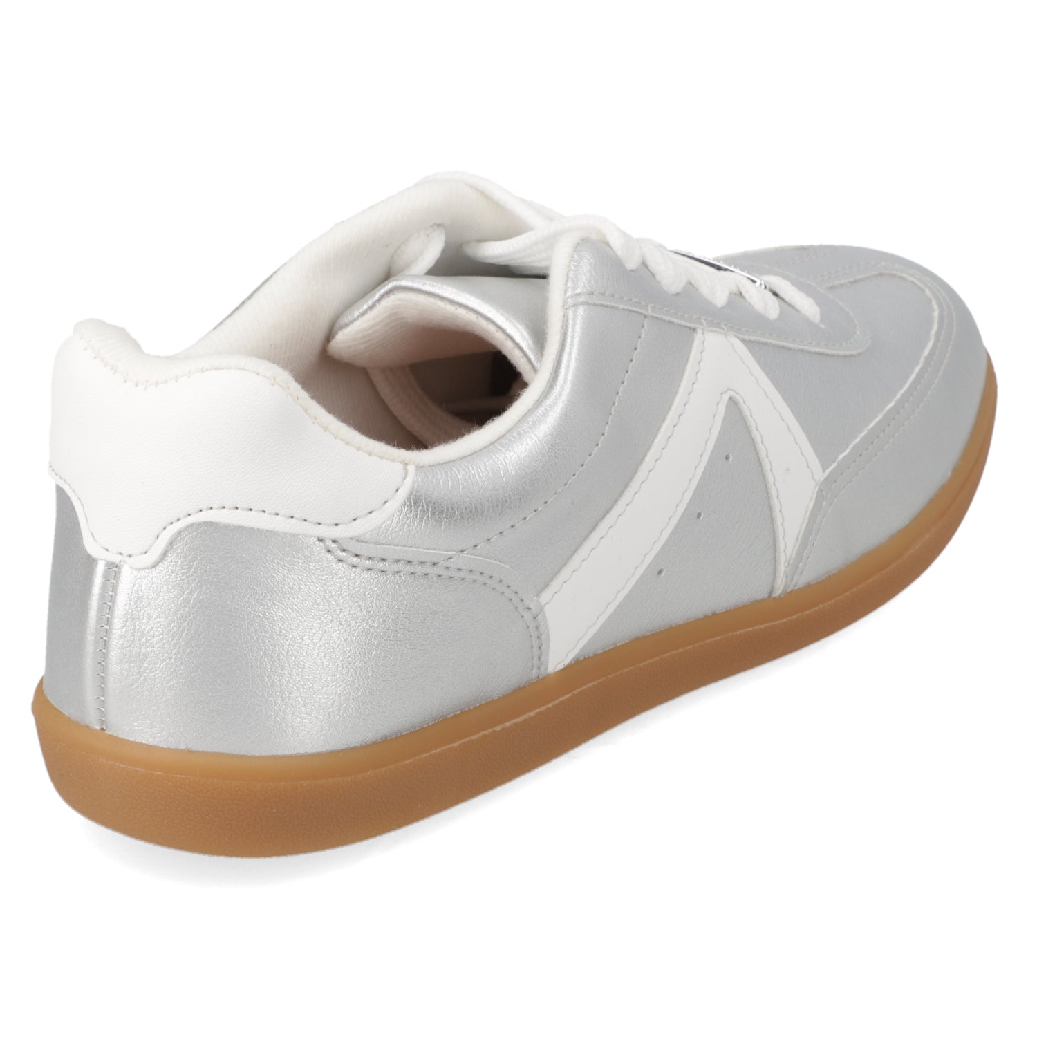 Zapatilla Casual Eco Cuero Metalizada Vizzano Plateada 35 / Plateado