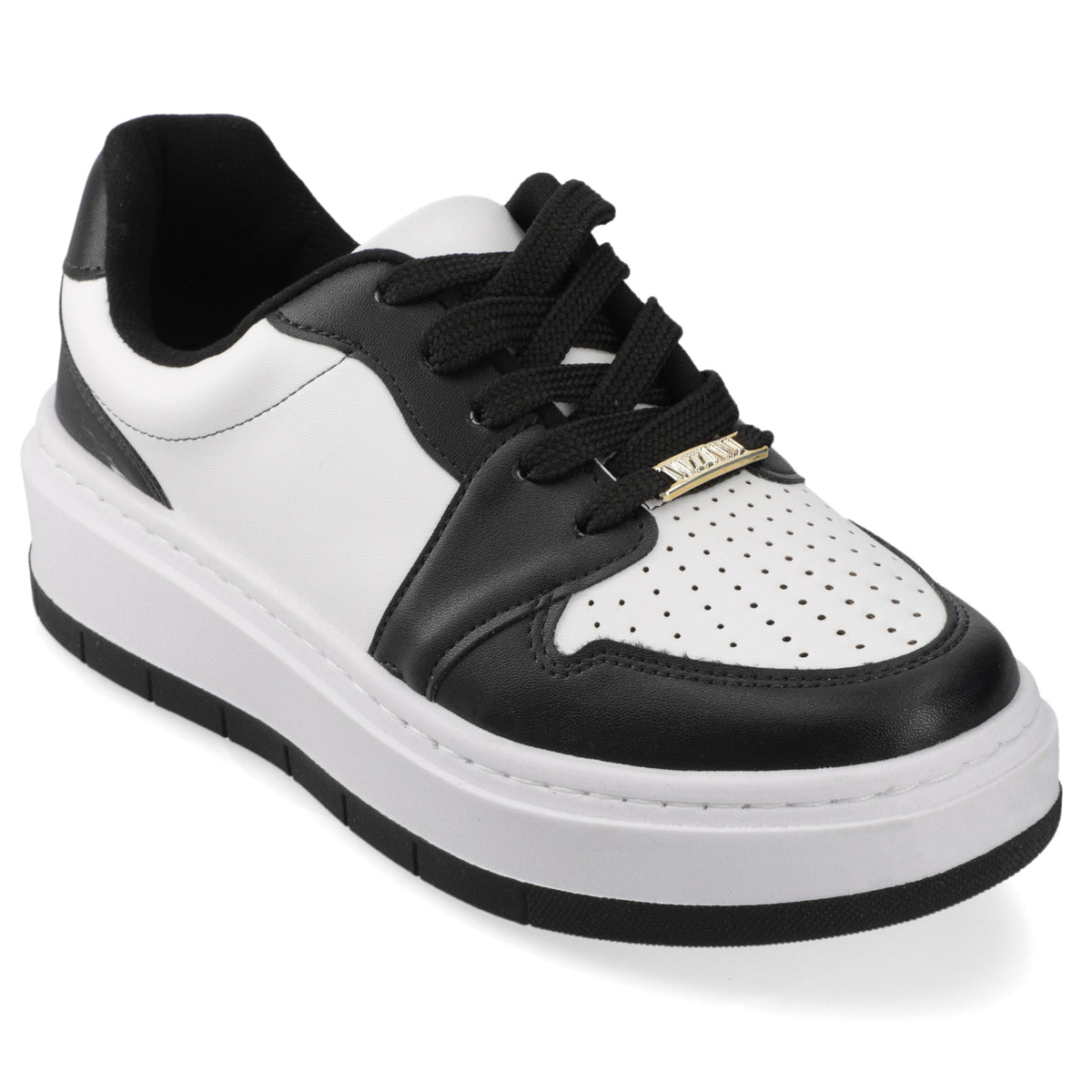 Zapatilla Casual Chunky Blanco y Negro Vizzano