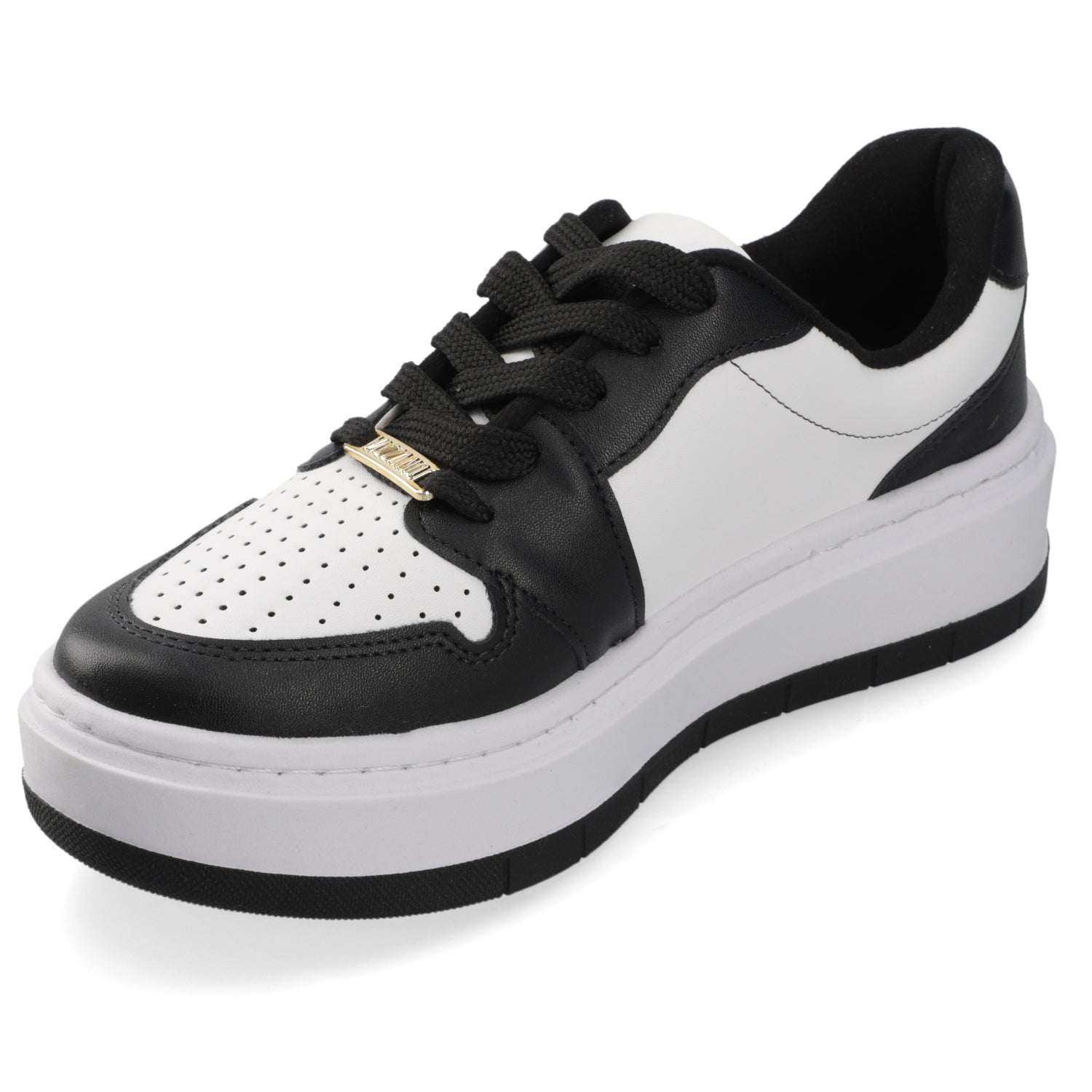 Zapatilla Casual Chunky Blanco y Negro Vizzano