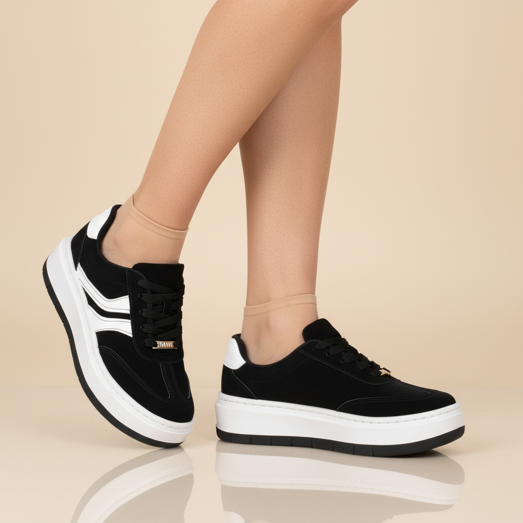 Zapatilla Casual Negro Vizzano 35 / Negro