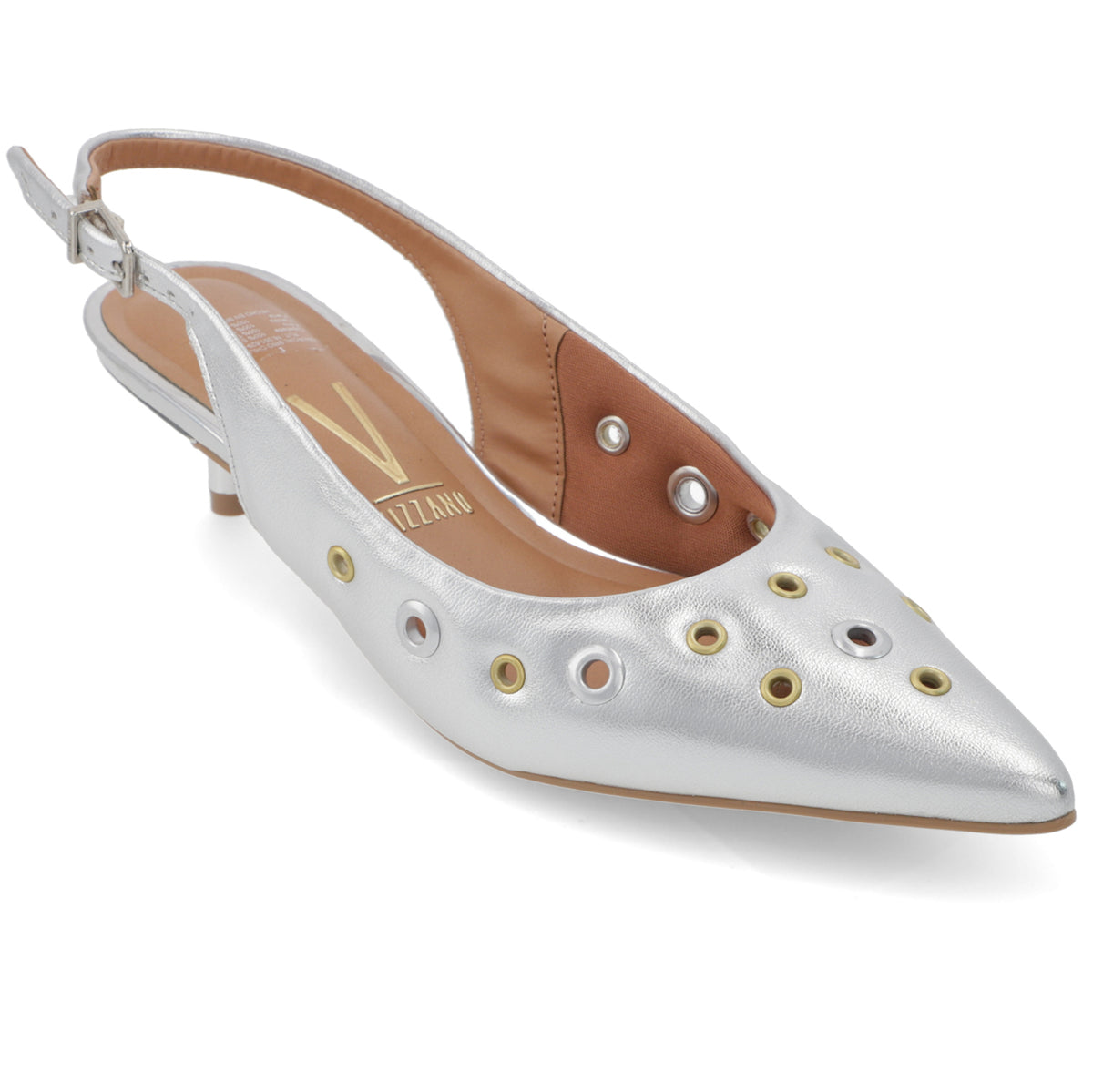 Stiletto Taco Aguja Metalizados Premium Plateado