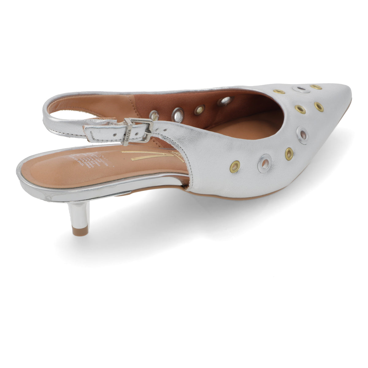 Stiletto Taco Aguja Metalizados Premium Plateado