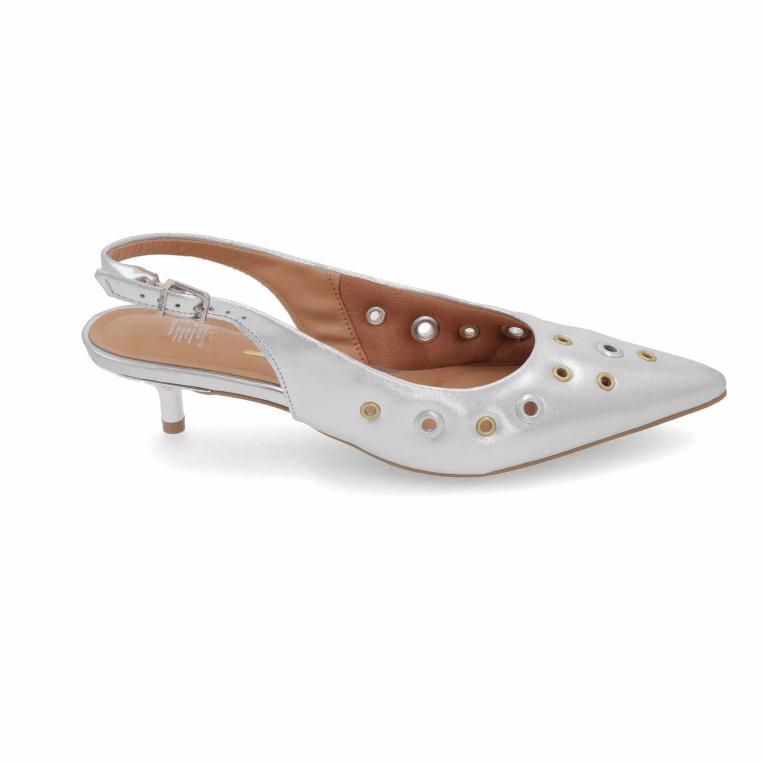 Stiletto Taco Aguja Metalizados Premium Plateado