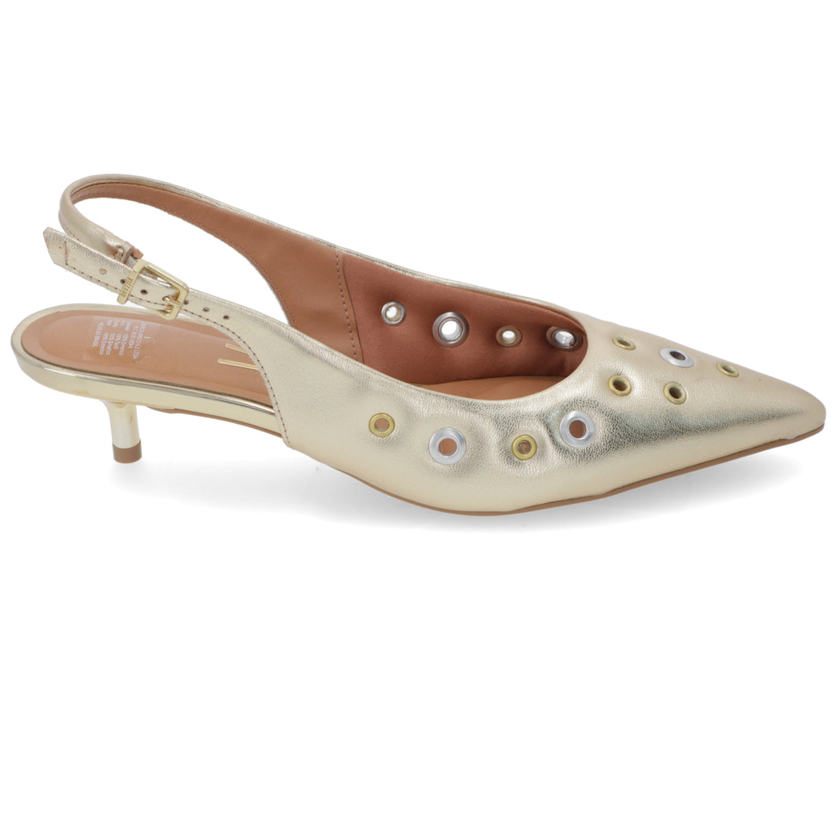 Stiletto Taco Aguja Dorado Vizzano