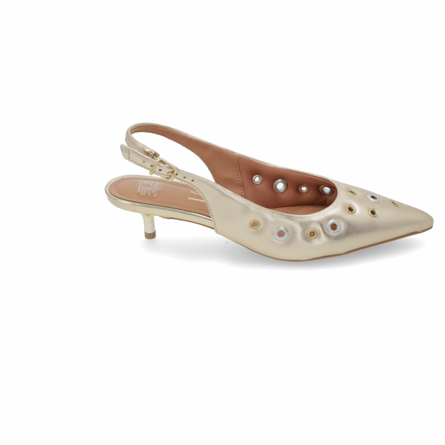 Stiletto Taco Aguja Dorado Vizzano