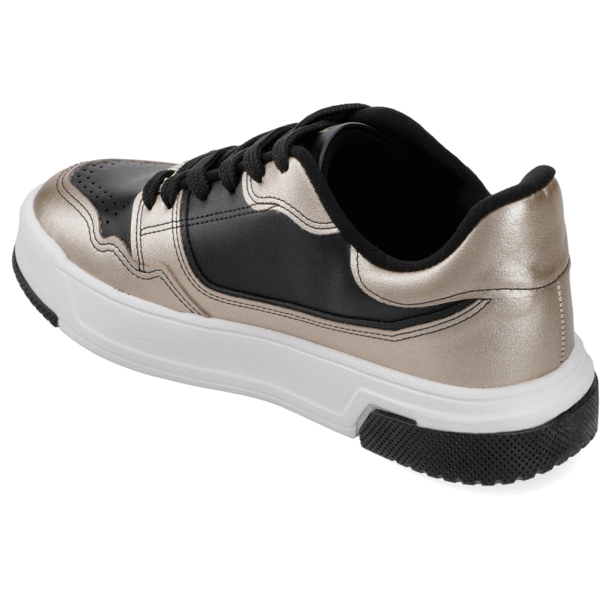 Zapatilla Casual Negro con detalles metalizado Vizzano