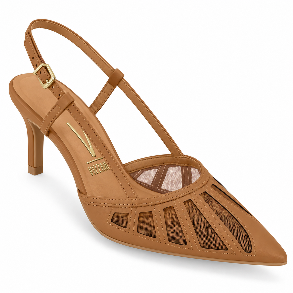 Zapato Mujer Destalonado Calado Camel 35 / Camel