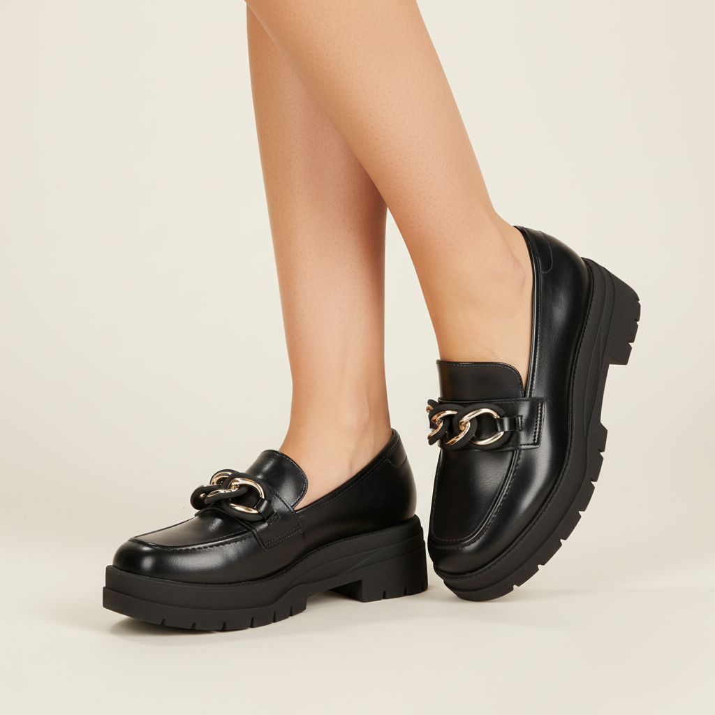 Mocasin Negro Vizzano 34 / Negro