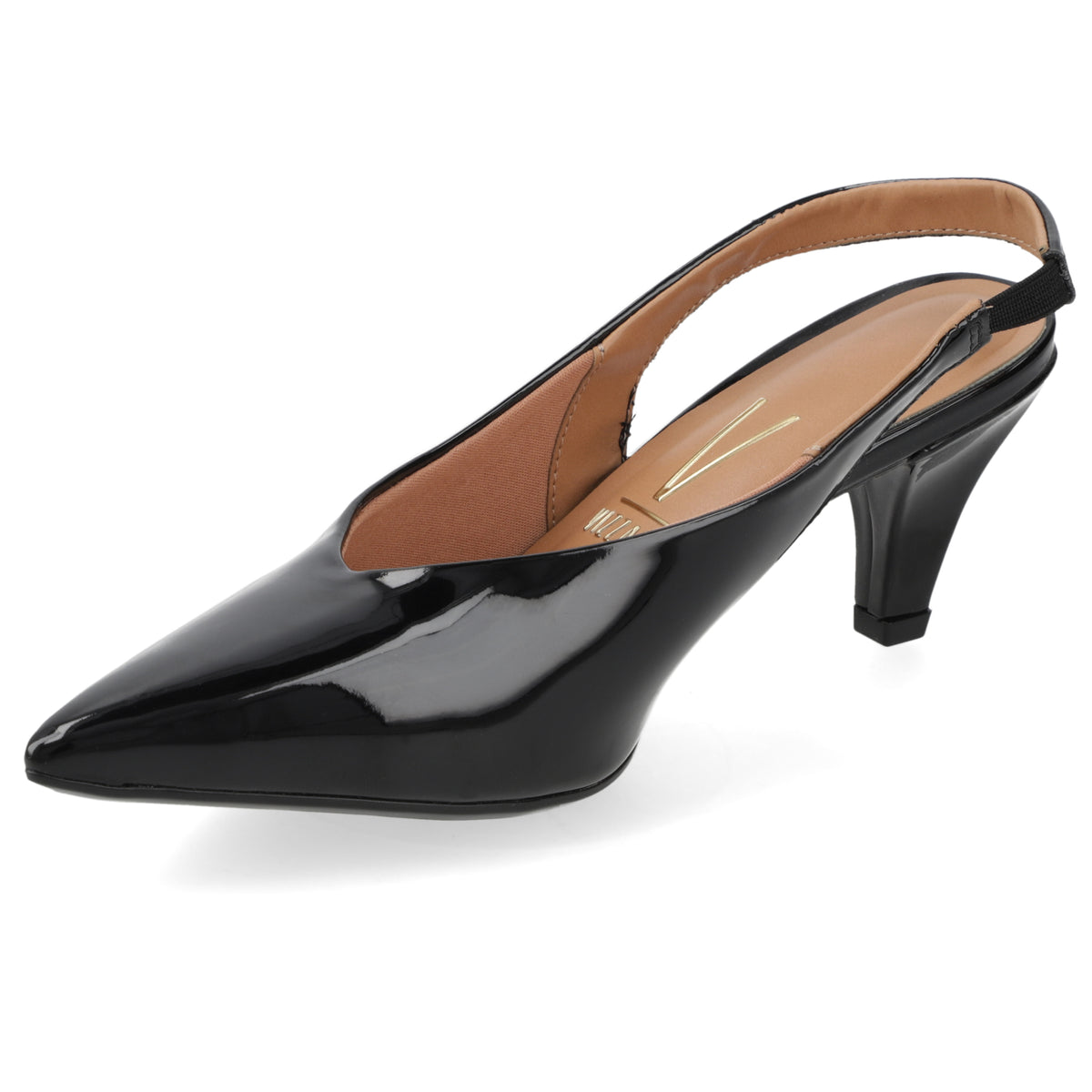 Zapato Mujer Destalonado Charol Negro 35 / Negro