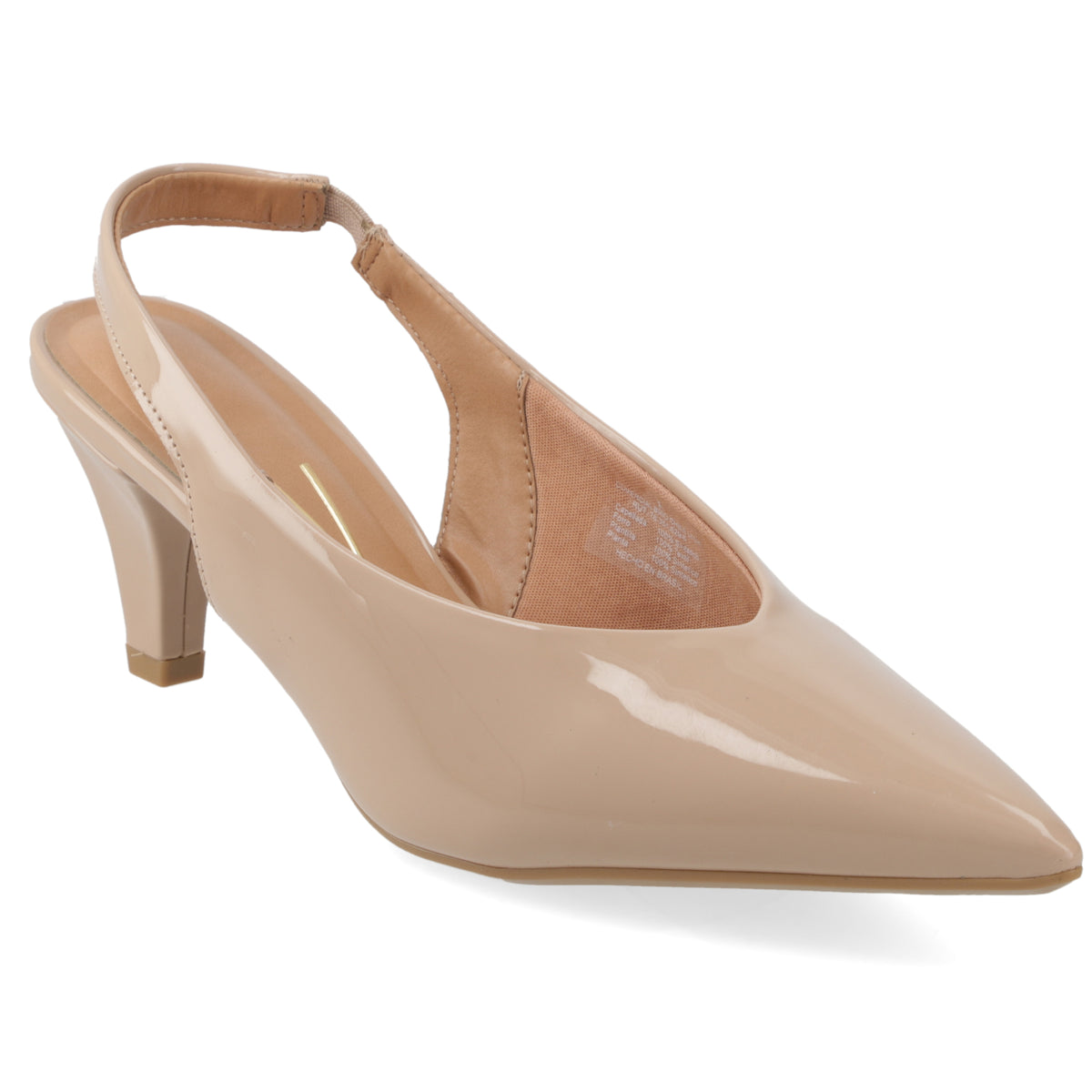 Zapato Mujer Destalonado Charol Nude
