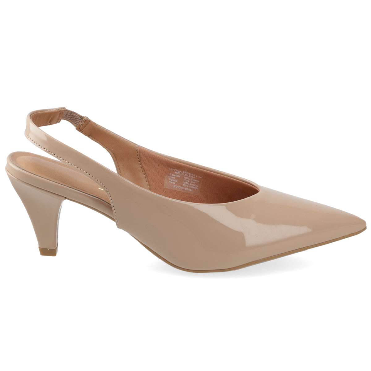 Zapato Mujer Destalonado Charol Nude 35 / Beige