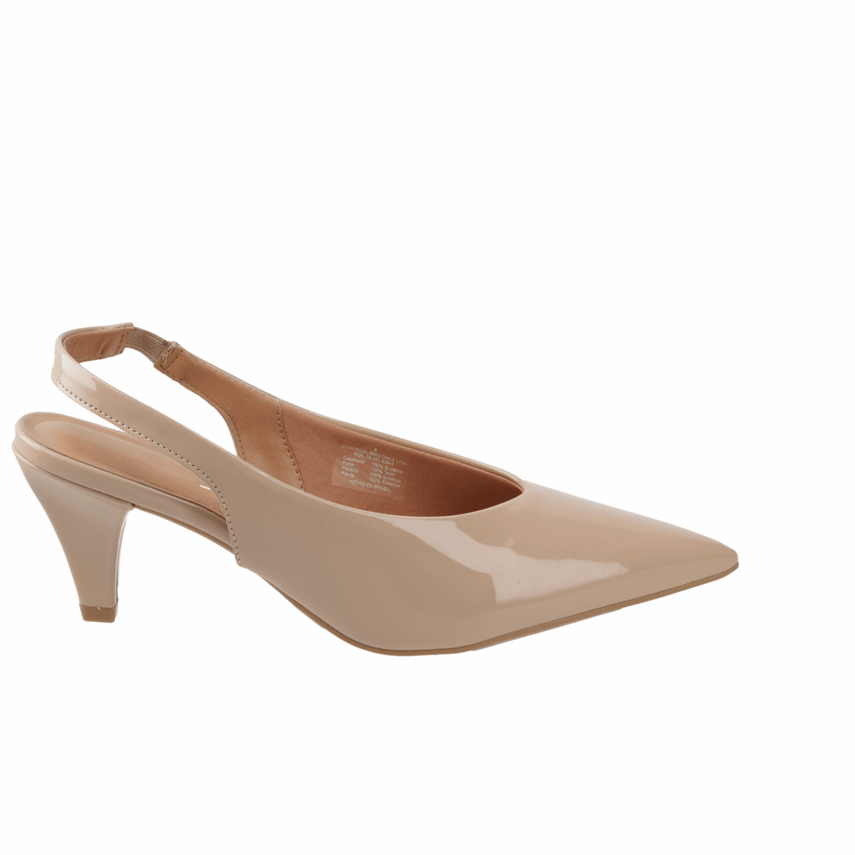 Zapato Mujer Destalonado Charol Nude 35 / Beige