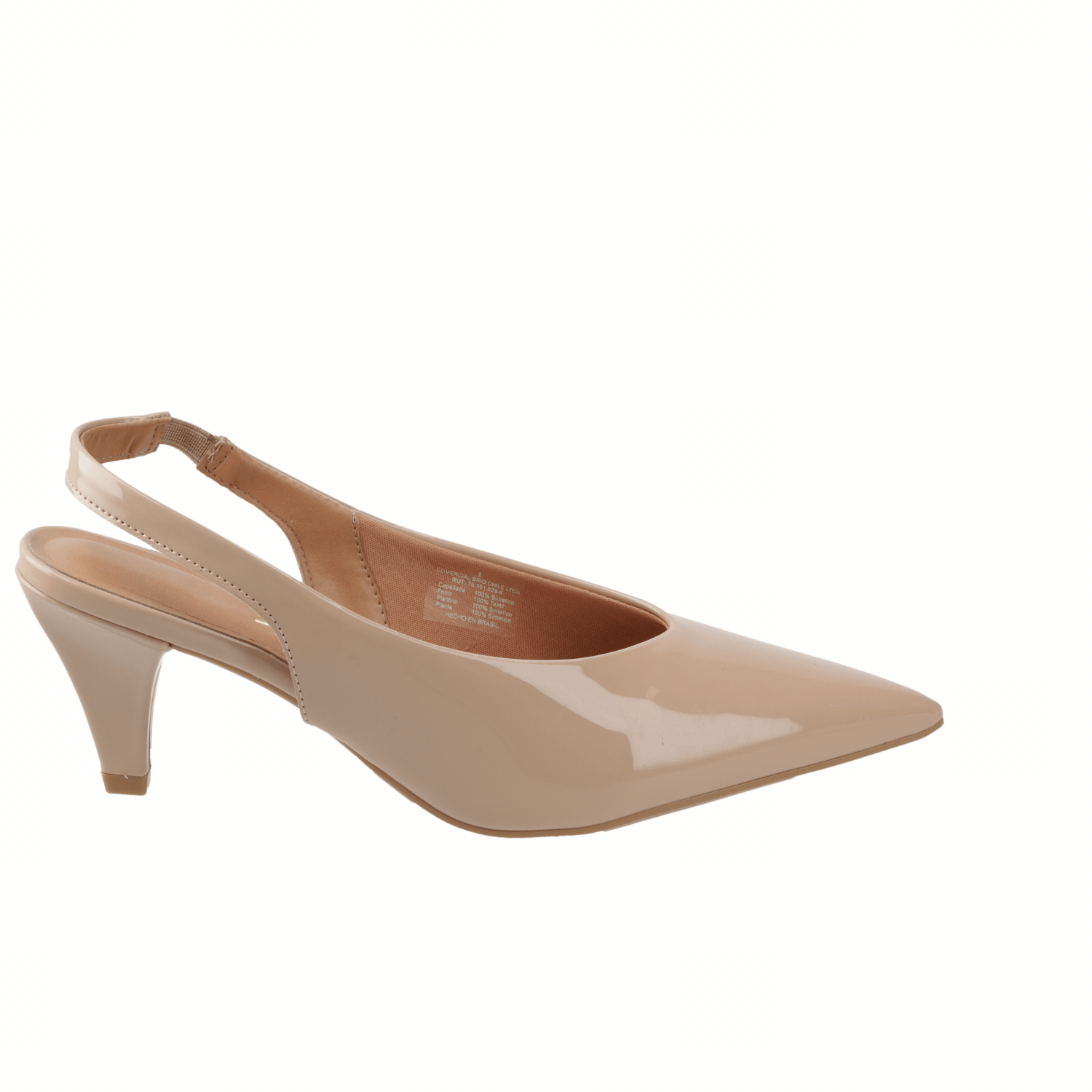 Zapato Mujer Destalonado Charol Nude 35 / Beige