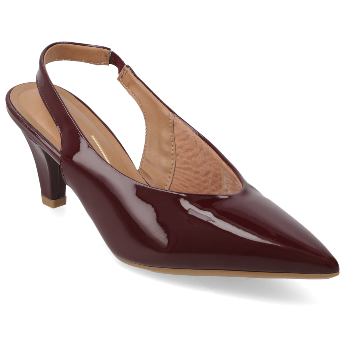 Zapato Mujer Destalonado Charol Burdeos 35 / Vino