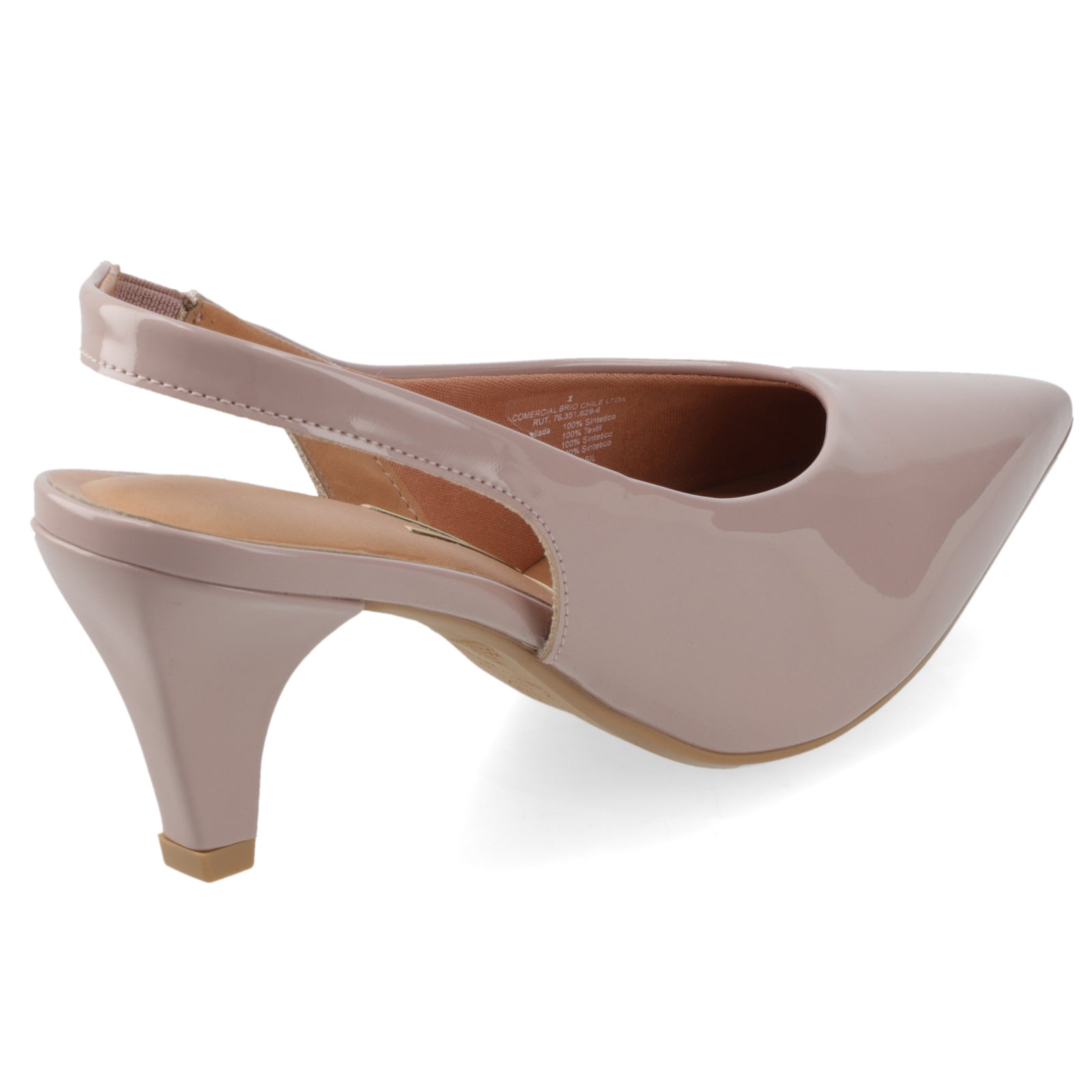 Zapato Mujer Destalonado Charol Taupe 35 / Taupe