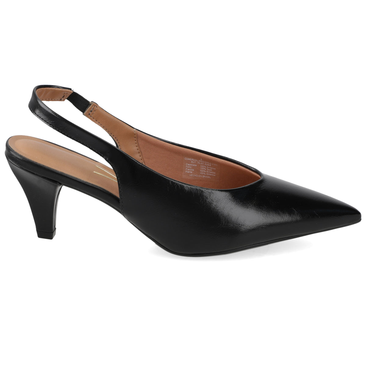 Zapato Mujer Destalonado Taco Aguja Negro 35 / Negro