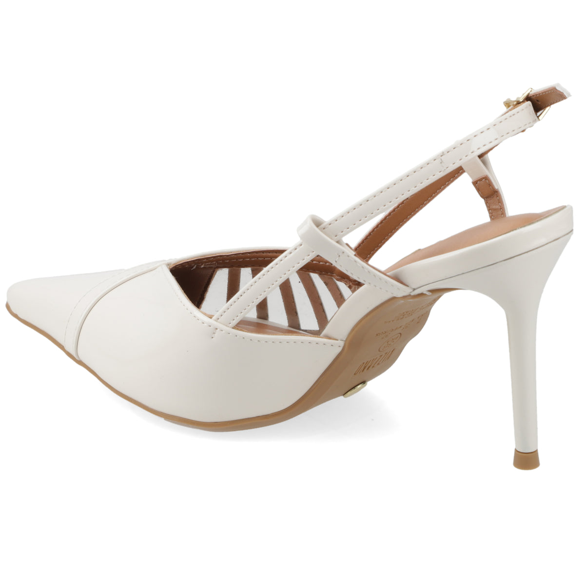 Zapato Mujer Destalonado con Tiras Crema 35 / Blanco OFF